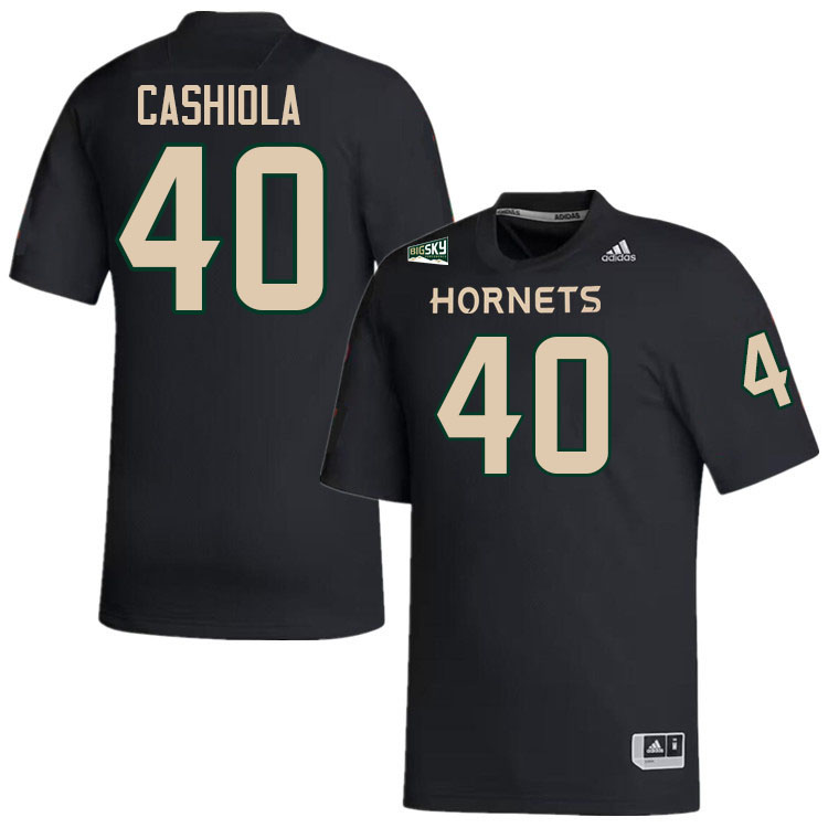 Sacramento State Hornets #40 Josh Cashiola College Football Jerseys Stitched Sale-Black
